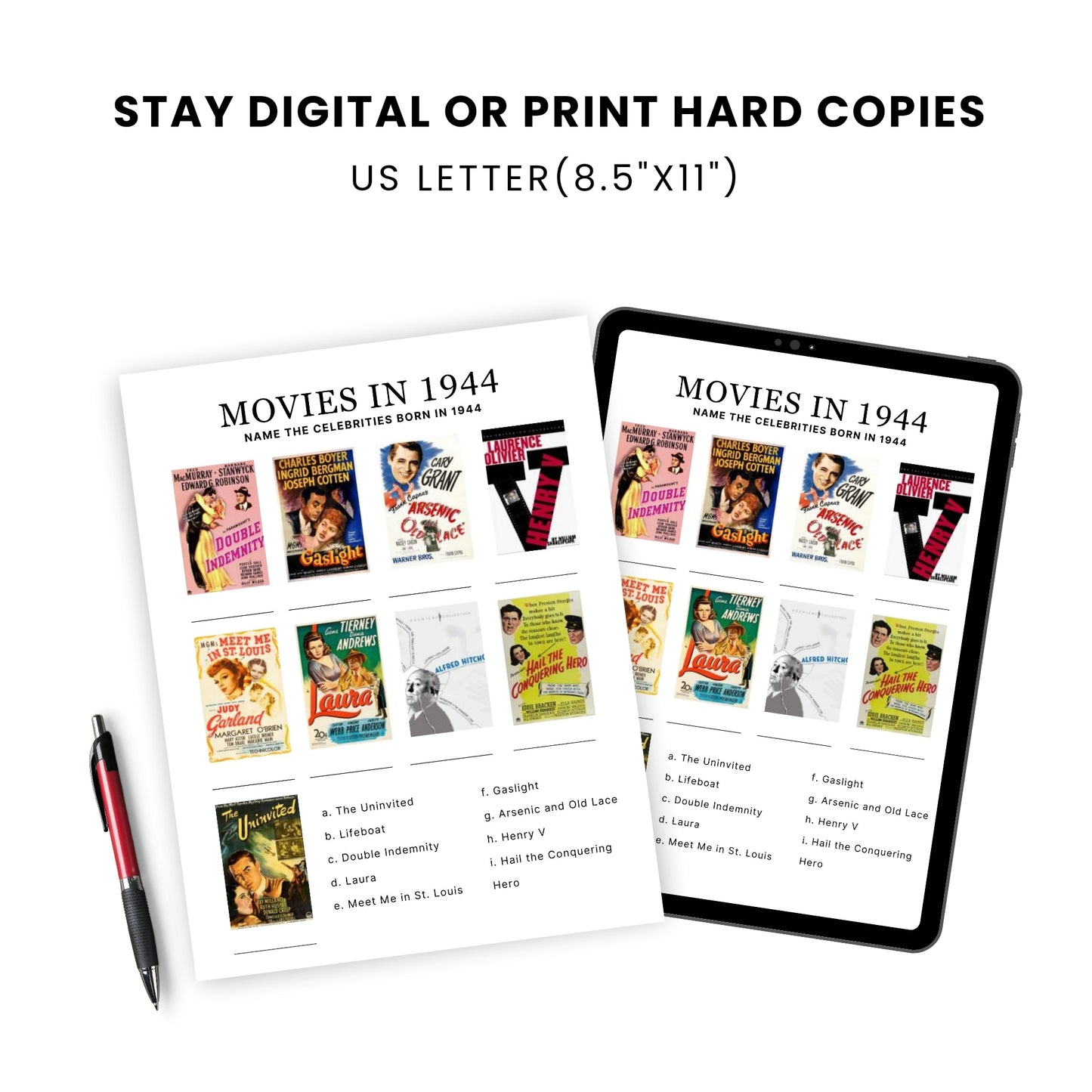 1988 Birthday Games, Born in 1988 Games, 38th Birthday Party Games, Printable Birthday Bundle