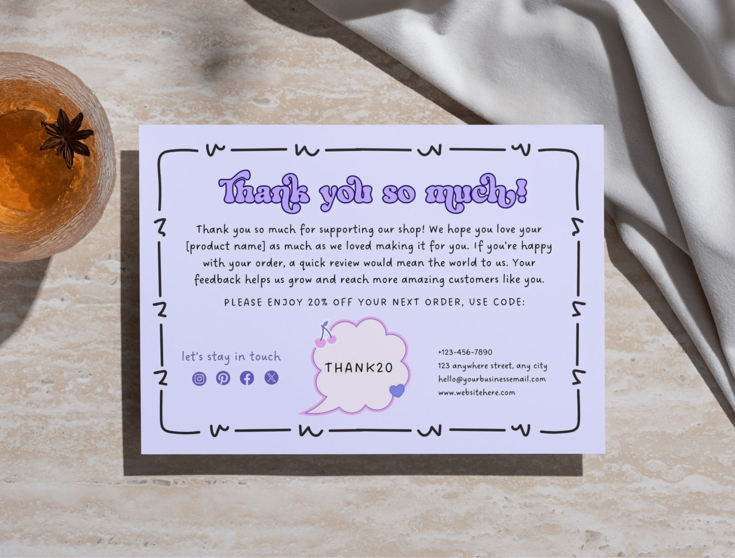 Small Business Printable Kit Canva Templates – Thank You Card, Loyalty Card, Gift Certificate, QR Code Payment Gumdrop Theme