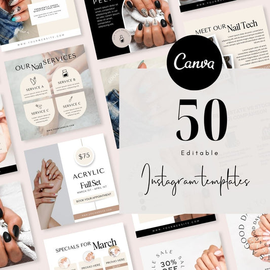 50 Nail Tech Instagram Social Media Posts
