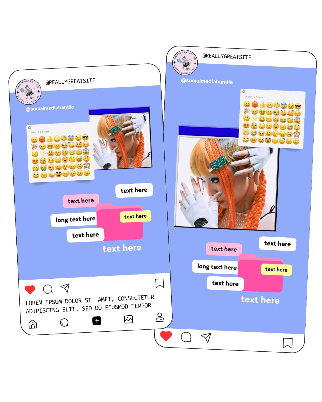 Smiley Screen Social Media Instagram Reels Post Editable Canva Templates