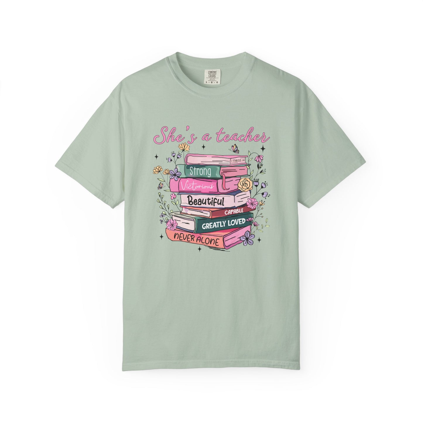 She's a teacher Unisex Garment-Dyed T-Shirt - Casual Vintage Style for Everyday Wear