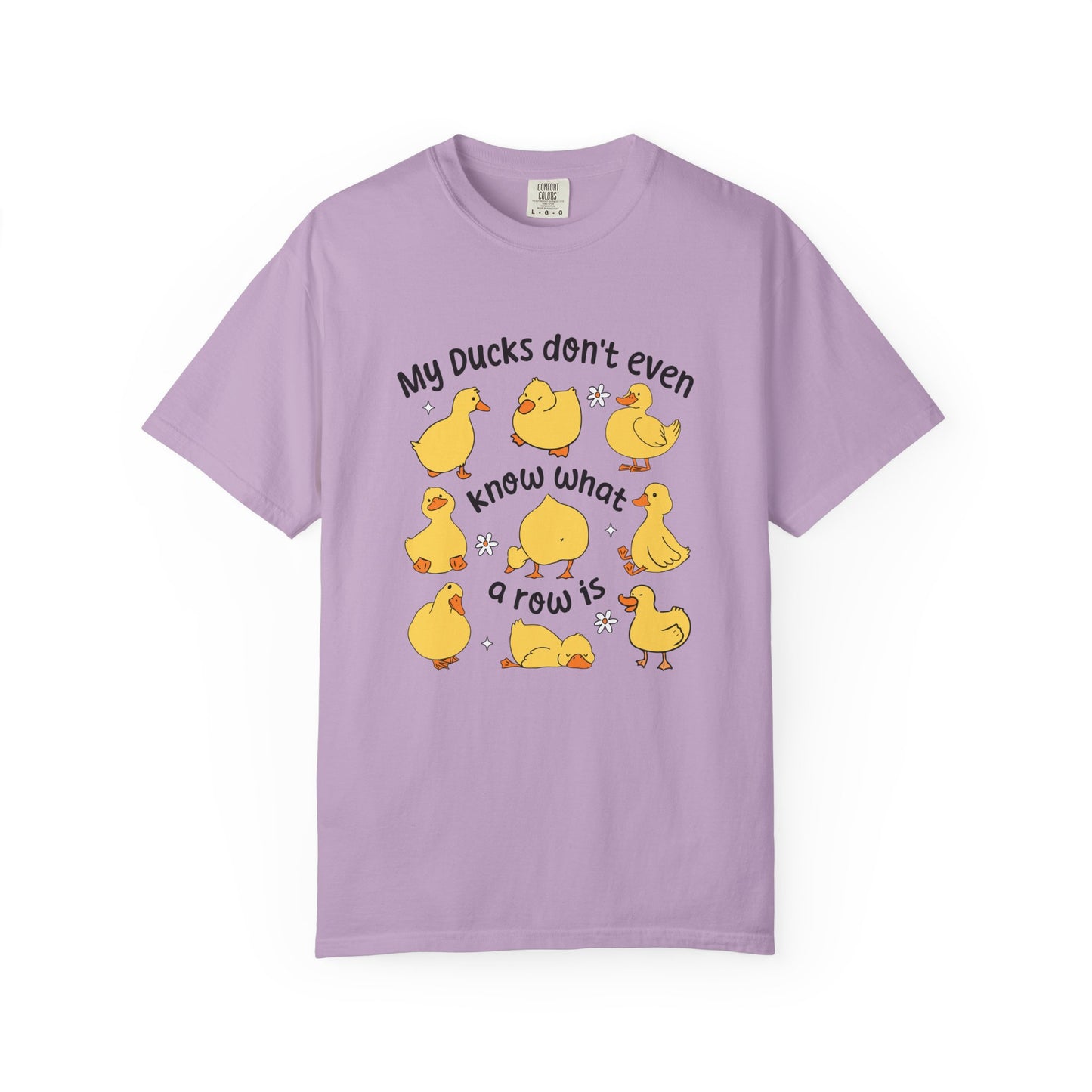 My ducks don't even know what row is funny Unisex Garment-Dyed T-Shirt - Casual Vintage Style for Everyday Wear