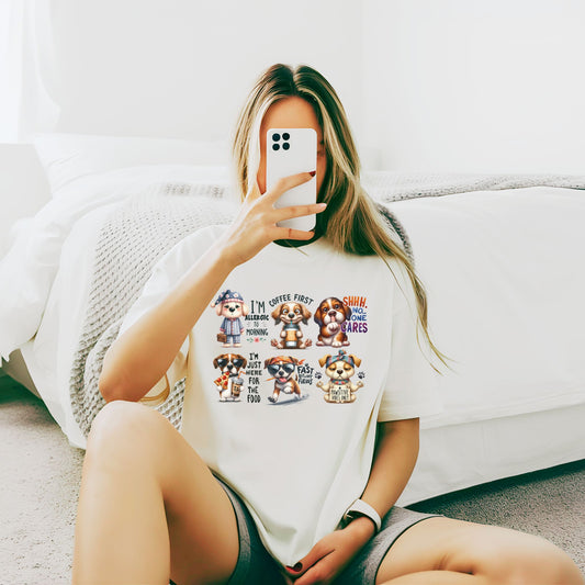 Funny Dog Unisex Comfort garment-dyed heavyweight t-shirt