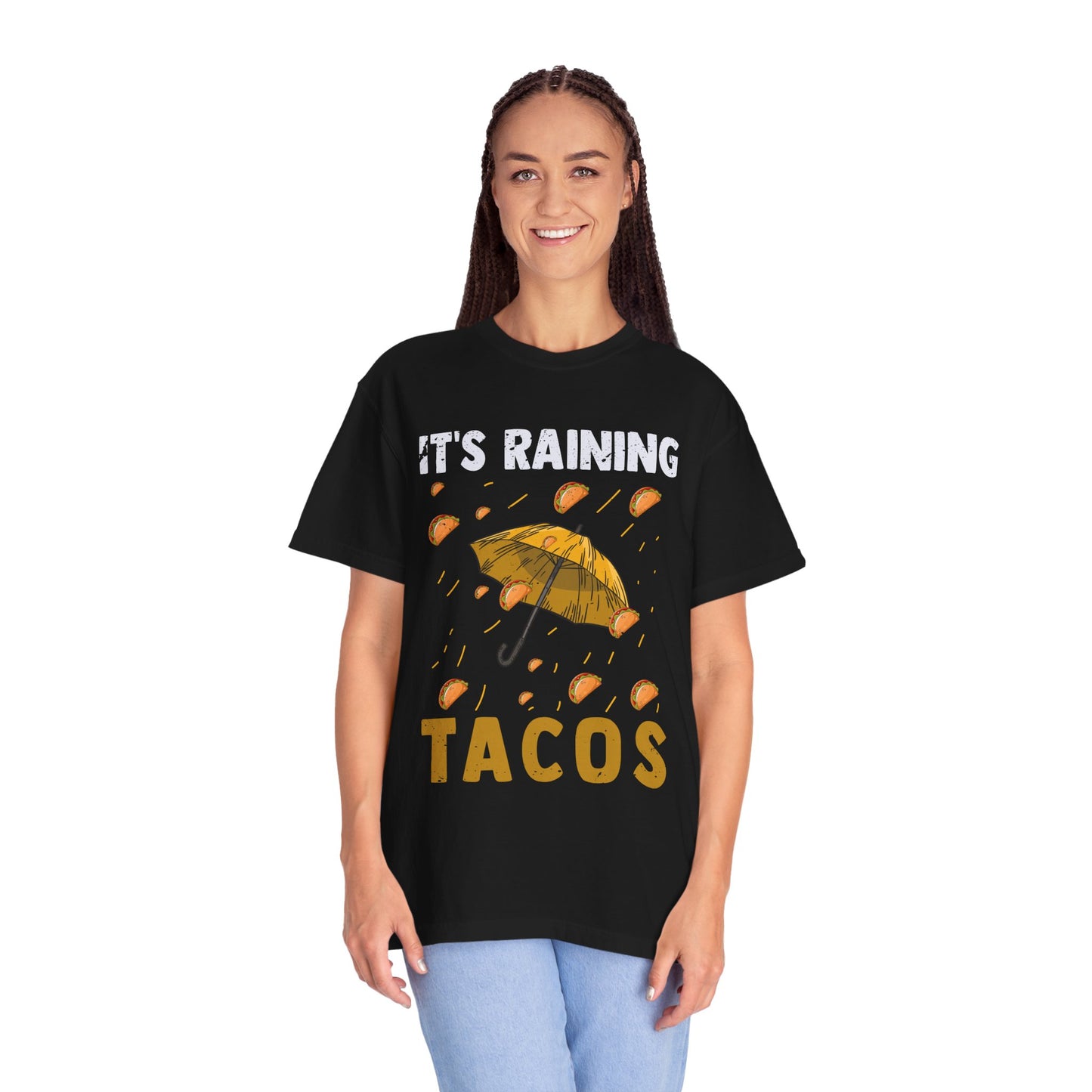 It's raining Tacos Unisex Garment-Dyed T-Shirt - Casual Vintage Style for Everyday Wear