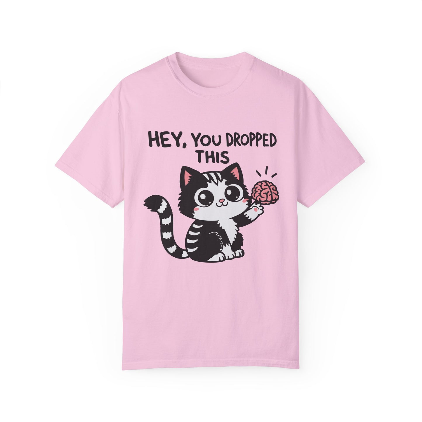 Hey You dropped this Funny Cat Unisex Garment-Dyed T-Shirt - Casual Vintage Style for Everyday Wear