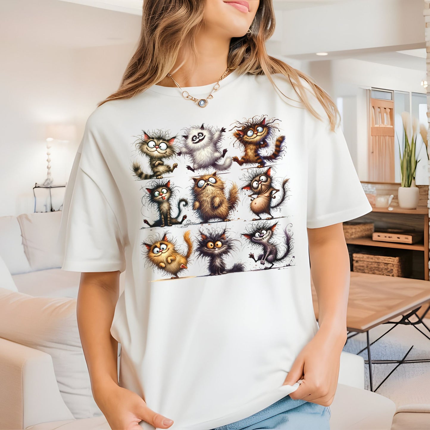 Funny Quirky Cats Unisex Comfort garment-dyed heavyweight t-shirt