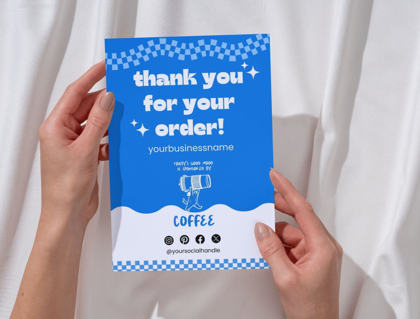 Small Business Printable Kit Canva Templates – Thank You Card, Loyalty Card, Gift Certificate, QR Code Payment JAva CafeTheme