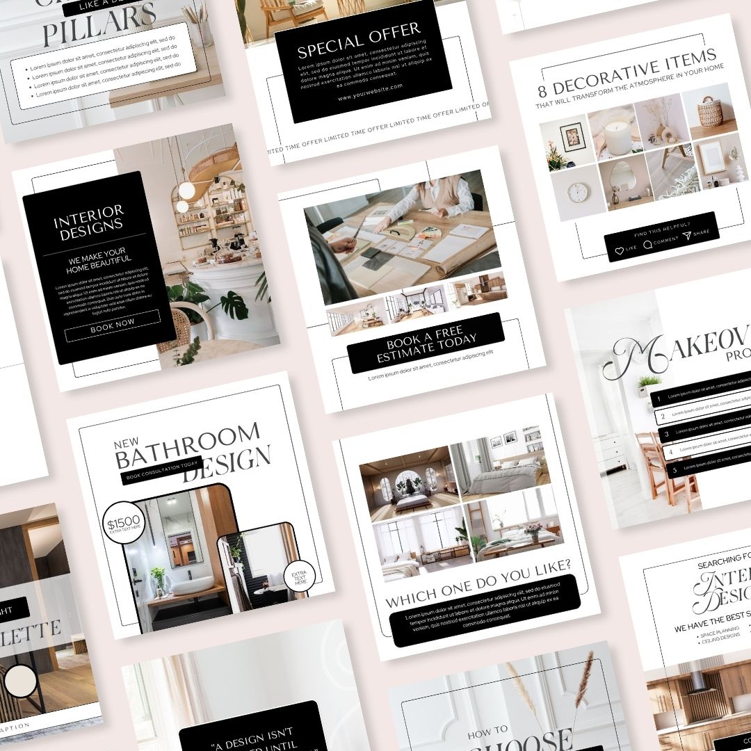 50 Minimalist Interior Design Social Media Posts