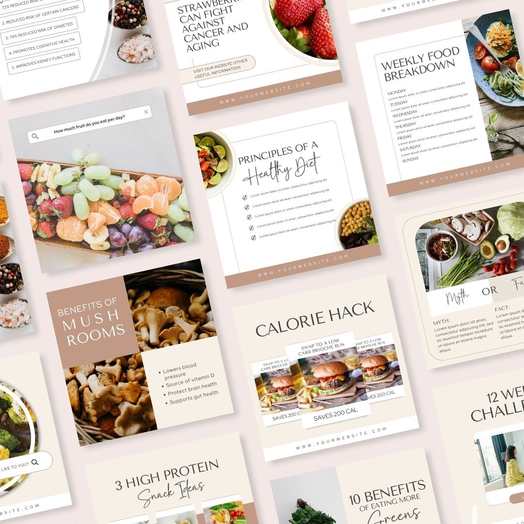 50 Nutrition Instagram Social Media Posts