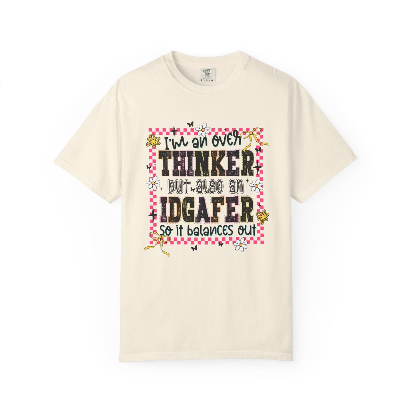 IDGAFER overthinker Unisex Garment-Dyed T-Shirt - Casual Vintage Style for Everyday Wear