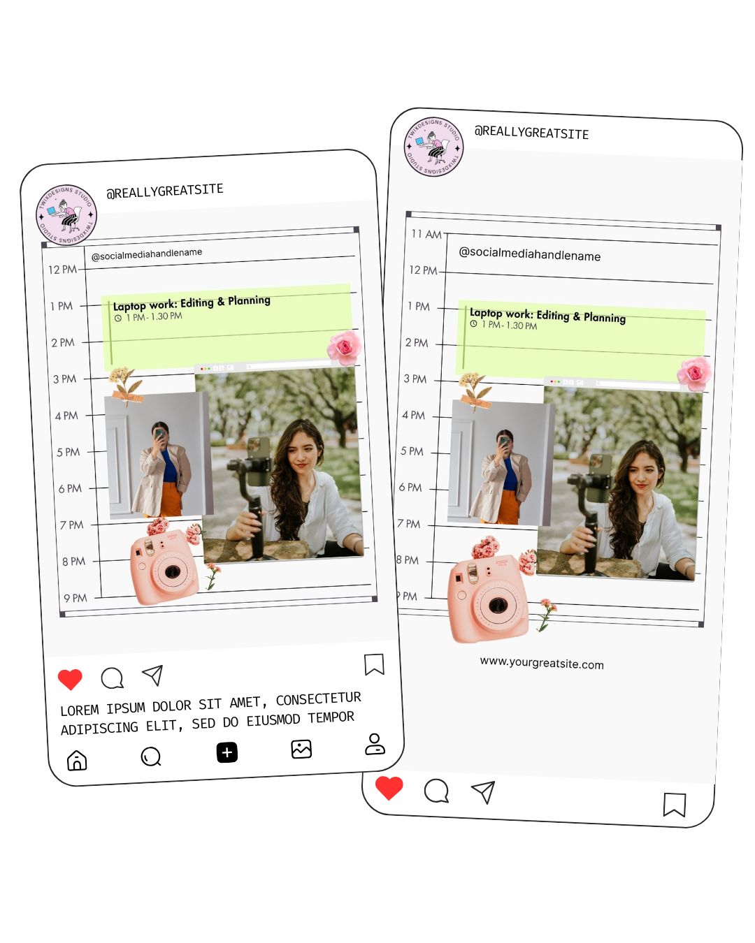 Plan Content Social Media Instagram Reels Post Editable Canva Template