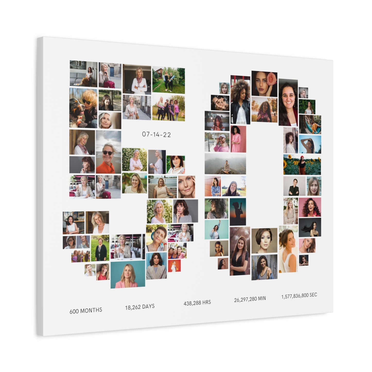 Personalized Photo Collage Canvas Print - Special Memories Wall Art - Made to order