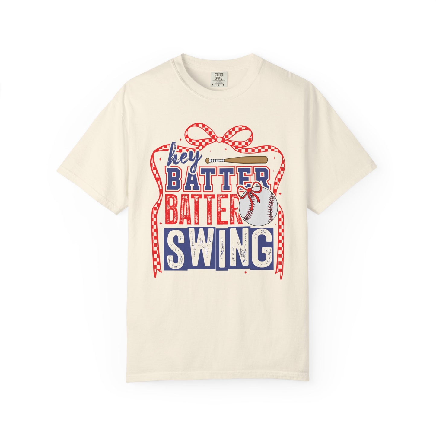 Batter Swing Baseball Unisex Garment-Dyed T-Shirt - Casual Vintage Style for Everyday Wear
