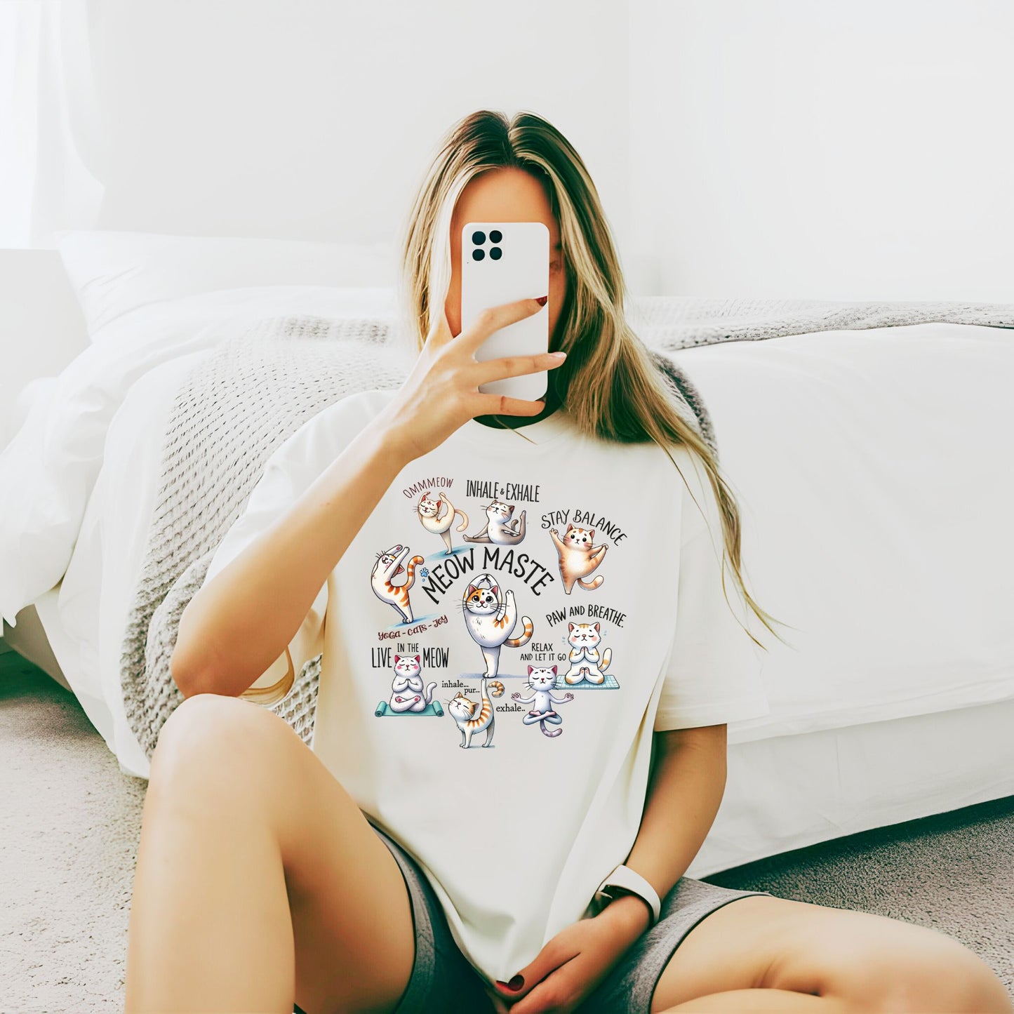 Funny Cat Yoga Namaste Unisex Comfort garment-dyed heavyweight t-shirt