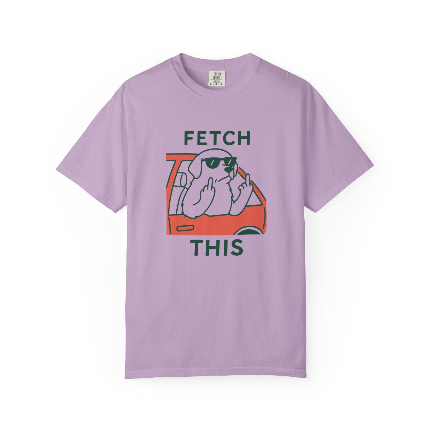 Fetch this funny dog Unisex Garment-Dyed T-Shirt - Casual Vintage Style for Everyday Wear