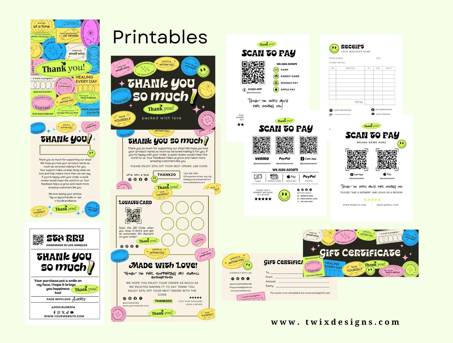 Branding Kit Starry Canva Templates Product Fashion Coach Etsy Kit Black Green Theme