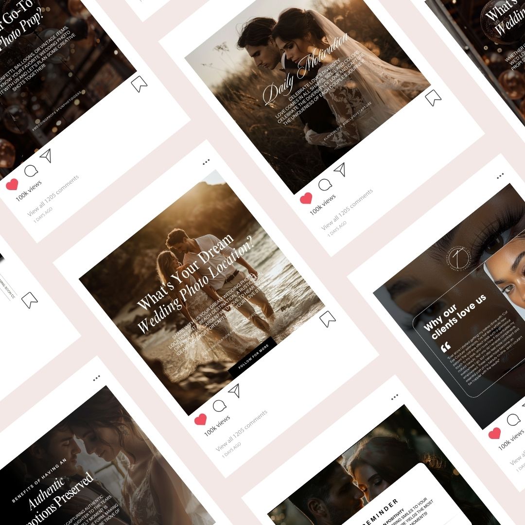 30 Wedding Photography Instagram Posts