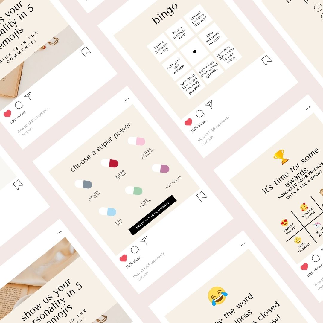 18 Viral Games Social Media Instagram Post Editable Canva Templates