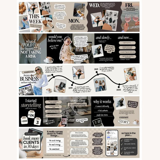 5 Seamless Instagram Carousel Posts for Your Business Using This Brand Aesthetic Style Theme