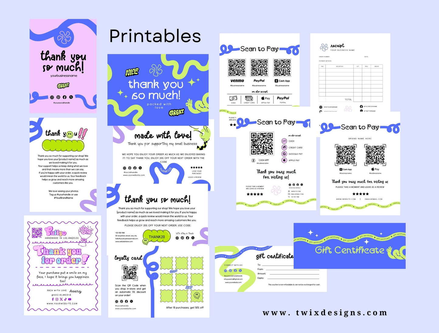 Branding Kit Glowaves Canva Templates Fashion Coach Etsy Kit Blue Green Theme