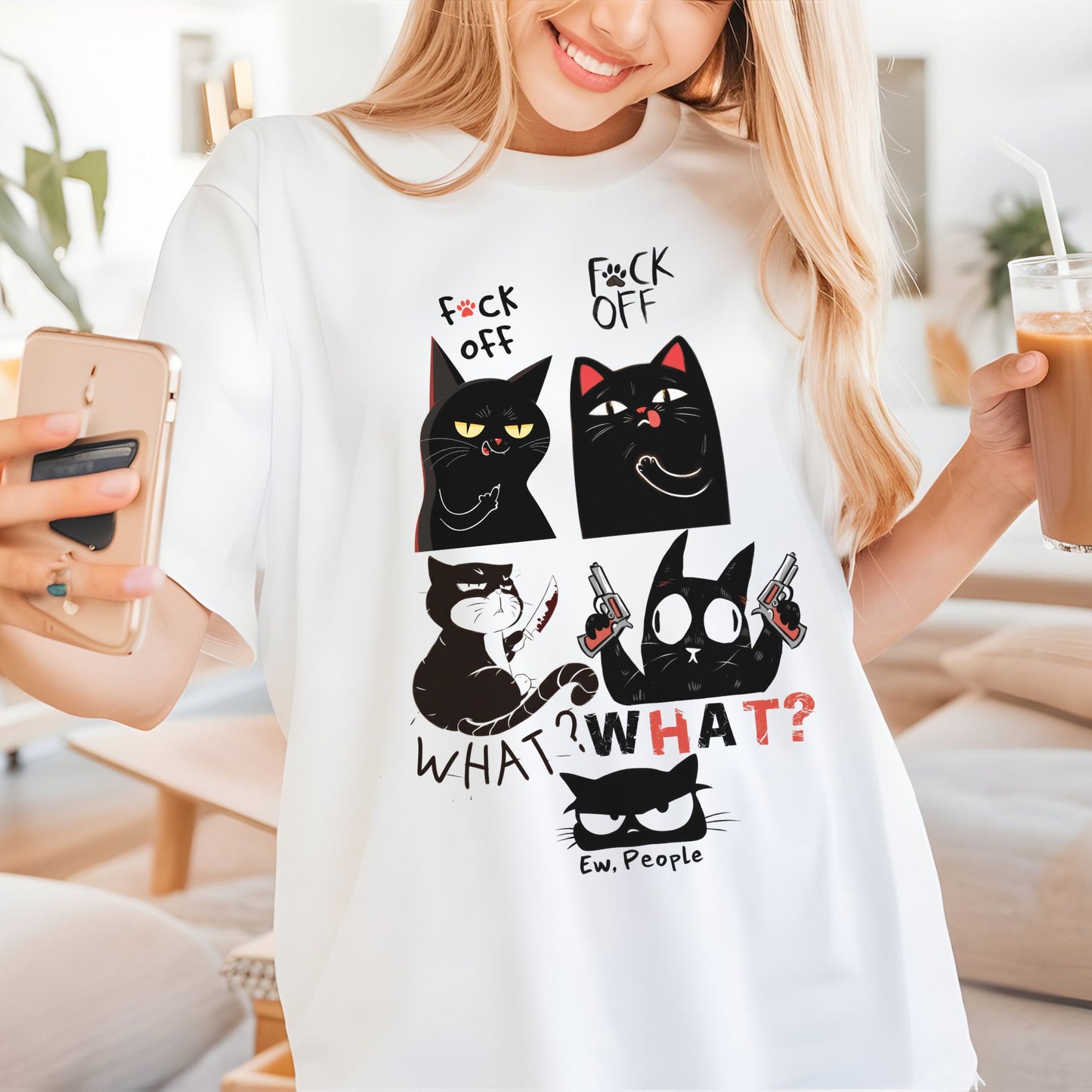 Funny Black Cat Unisex Comfort garment-dyed heavyweight t-shirt