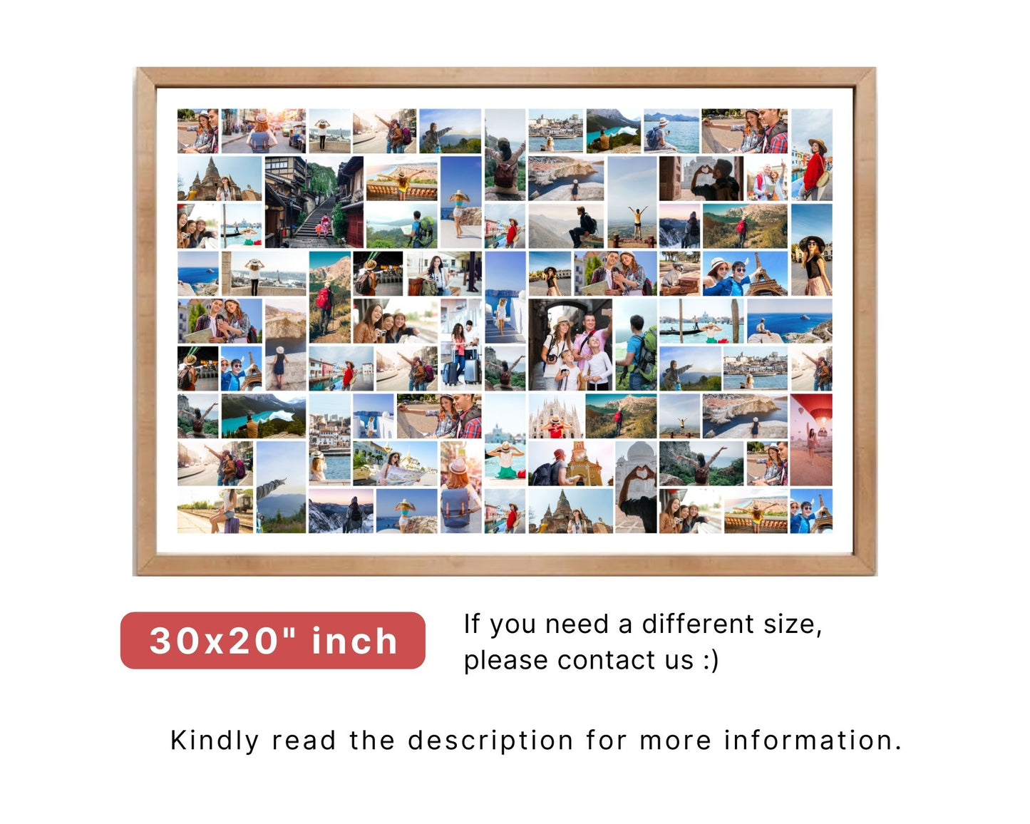 EDITABLE 80 Photo Collage, Landscape Welcome Sign, Poster Sign, Canva, DIGITAL