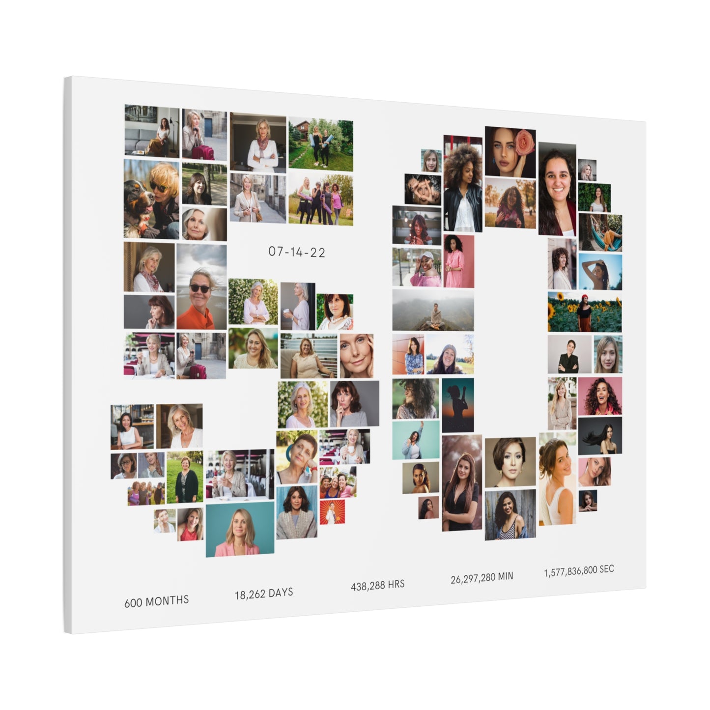 Personalized Photo Collage Canvas Print - Special Memories Wall Art - Made to order