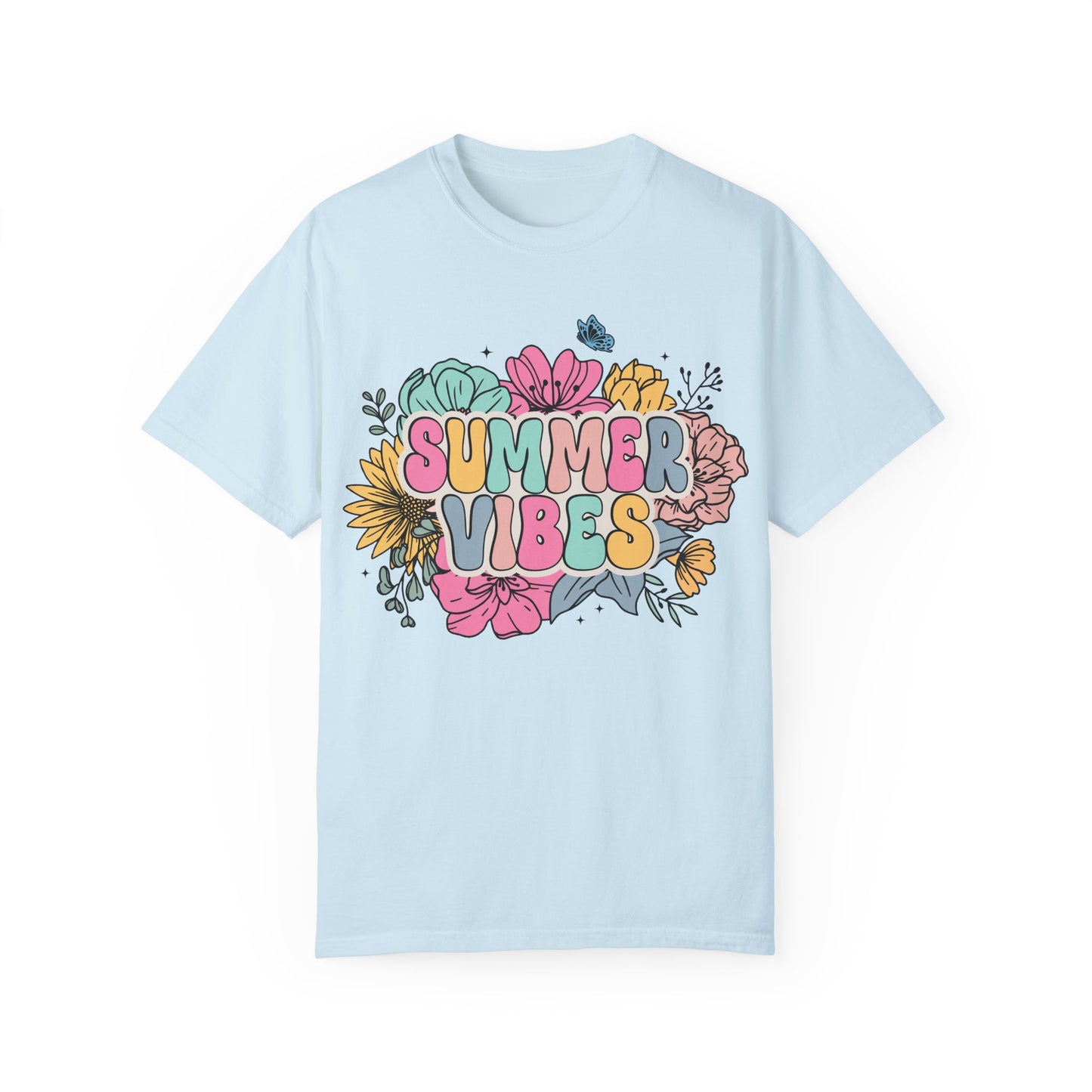 Summer Vibes Unisex Garment-Dyed T-Shirt - Casual Vintage Style for Everyday Wear