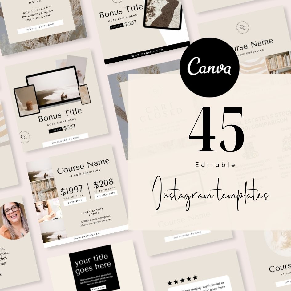 45 Course Launch Instagram Posts