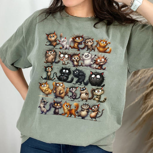 Funny Quicky Cats Unisex Comfort garment-dyed heavyweight t-shirt