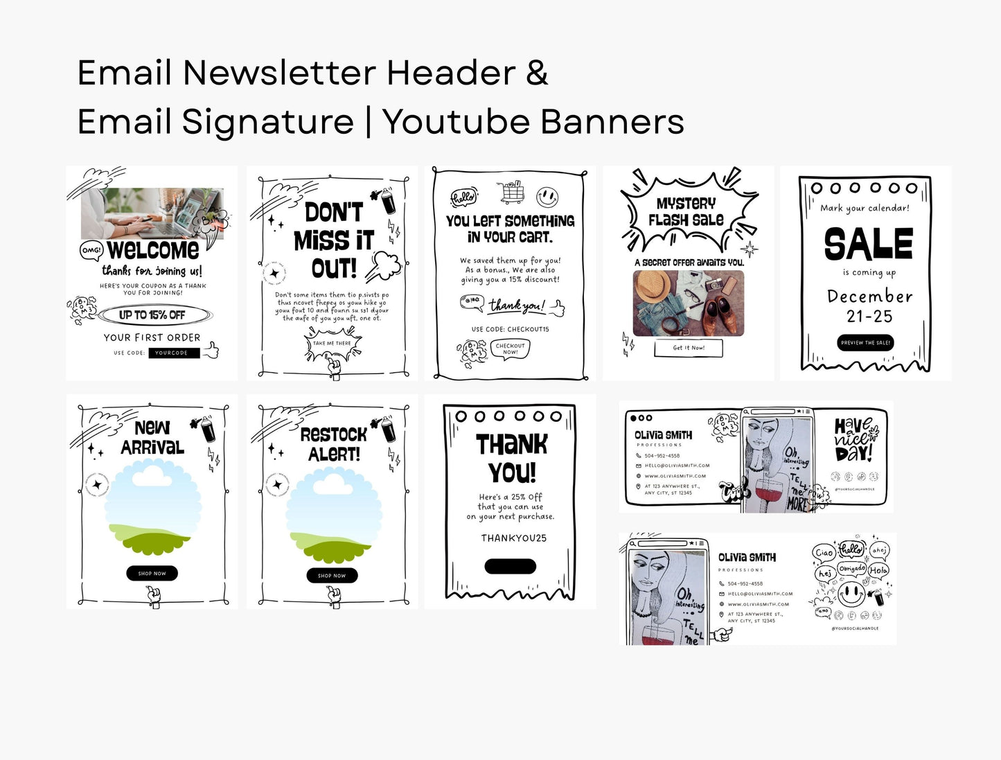 Branding Kit Comiko Editable Canva Templates Business Cards Marketing Posts Personal Brand Theme