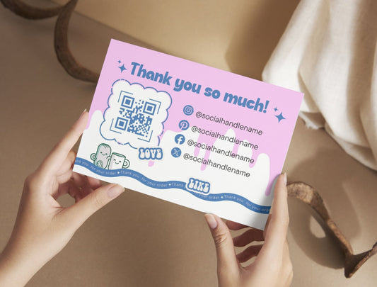 Small Business Printable Kit Canva Templates – Thank You Card, Loyalty Card, Gift Certificate, QR Code Payment Cafebar Theme