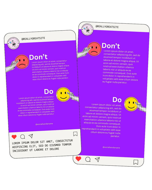 Do & Don't Smiley Social Media Instagram Reels Post Editable Canva Template