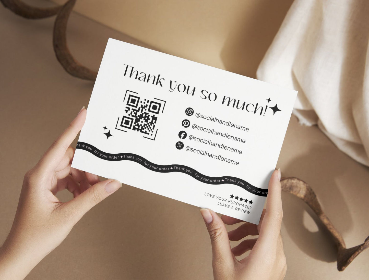 Small Business Printable Kit Canva Templates – Thank You Card, Loyalty Card, Gift Certificate, QR Code Payment Pinkvibe Theme