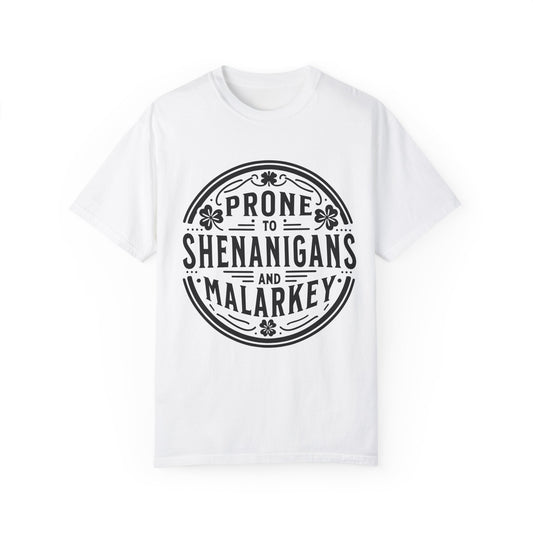Prone Shenanigans and Malarkey Unisex Garment-Dyed T-Shirt - Casual Vintage Style for Everyday Wear