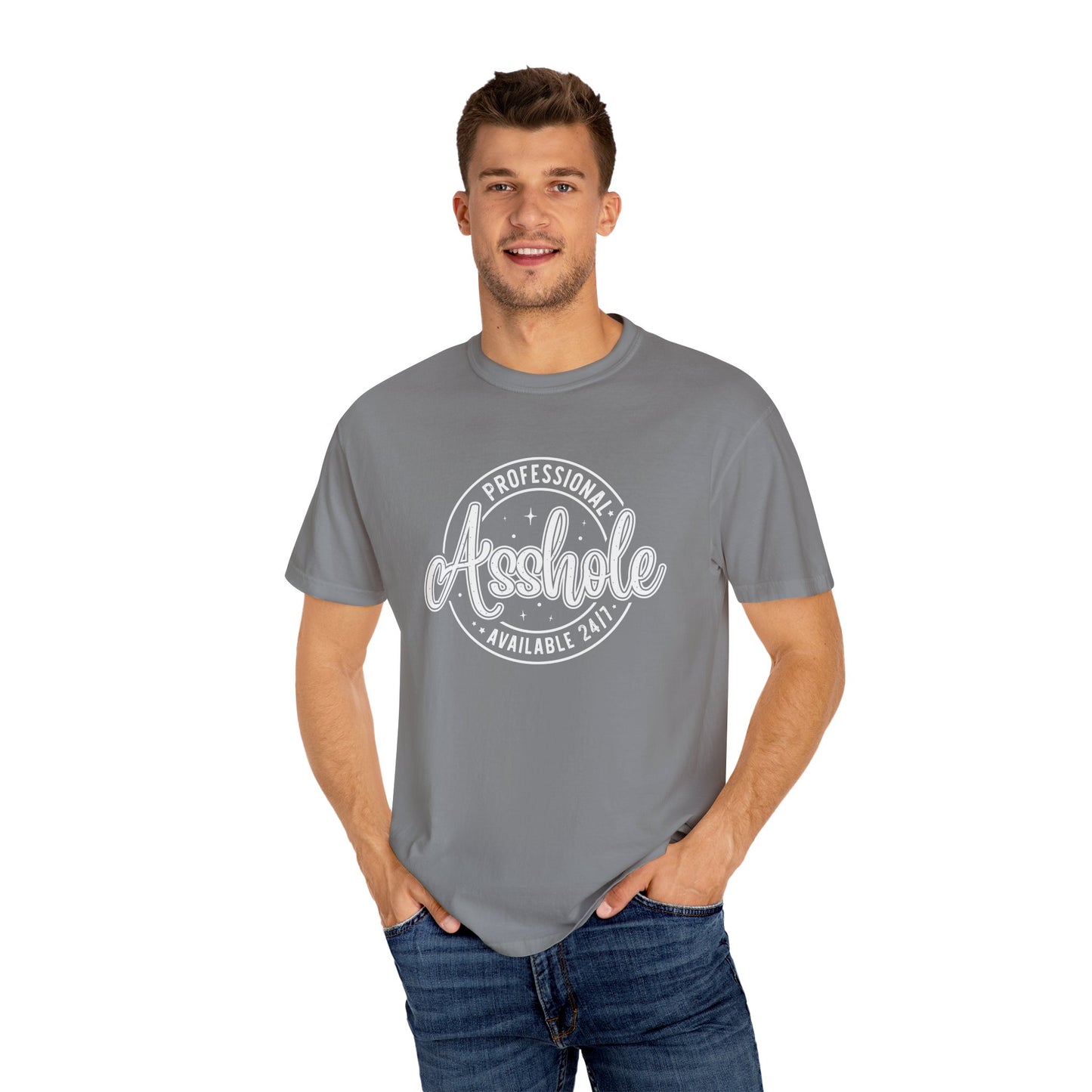 Professional asshole Unisex Garment-Dyed T-Shirt - Casual Vintage Style for Everyday Wear