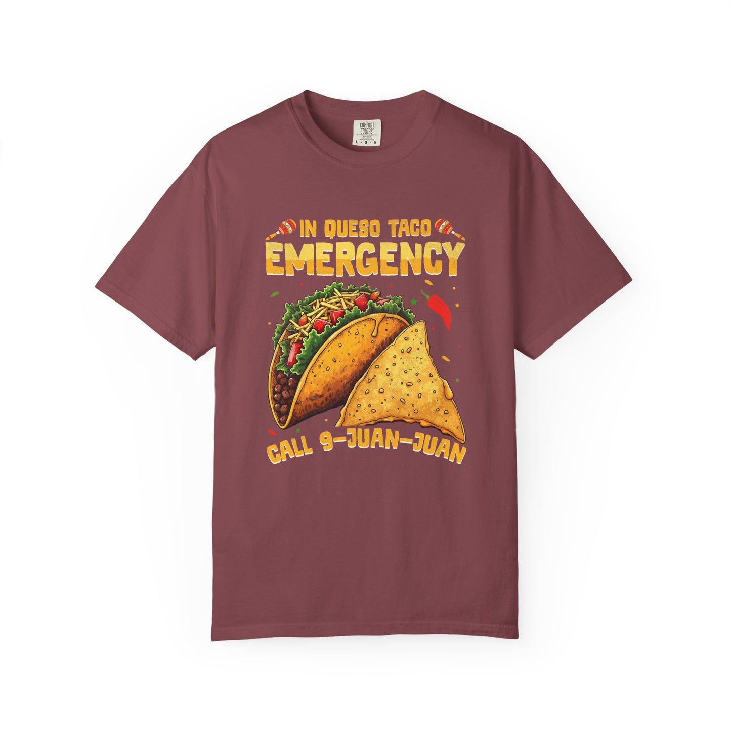 In quebo taco emergency call 9 juan juan Unisex Garment-Dyed T-Shirt - Casual Vintage Style for Everyday Wear