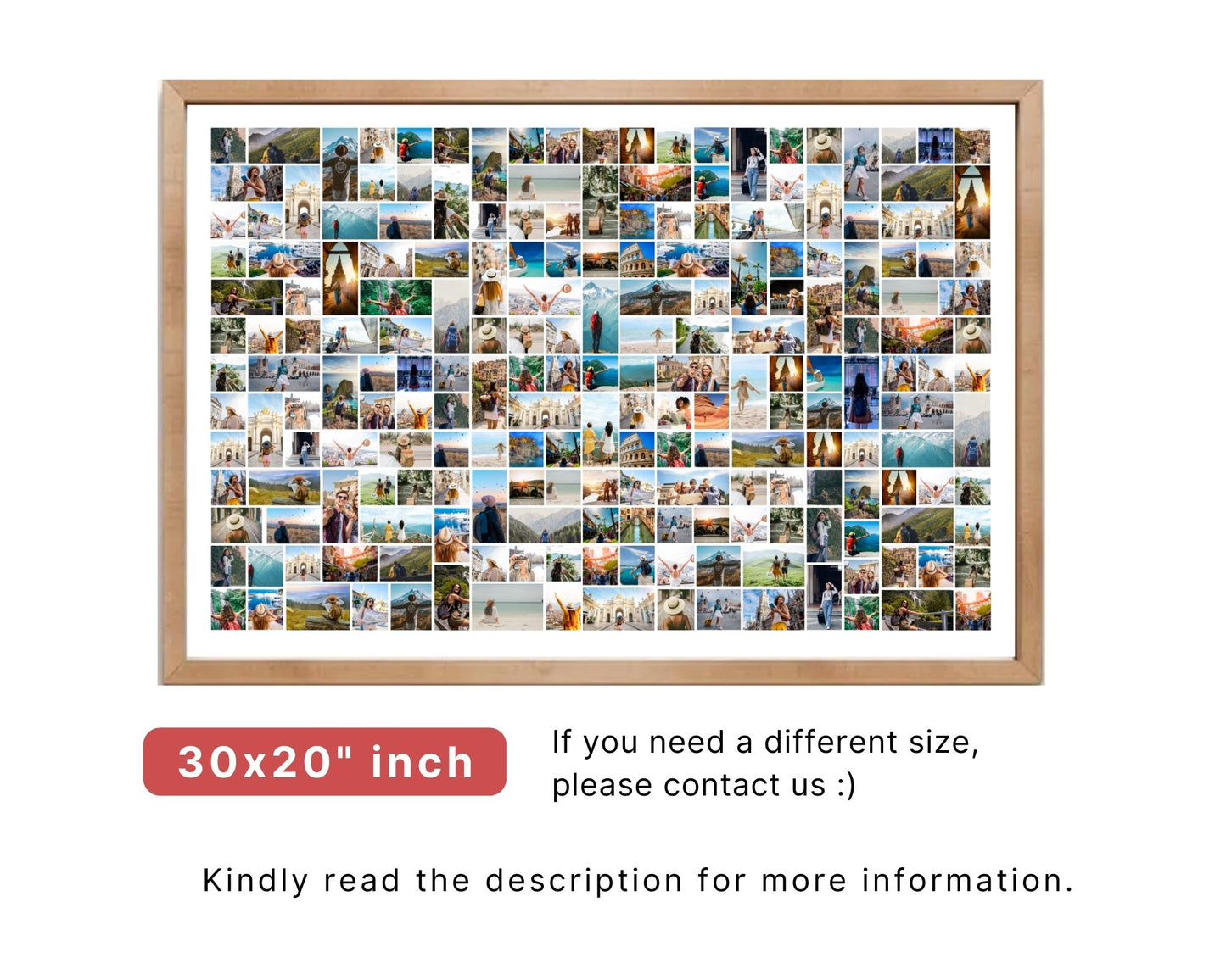 EDITABLE 200 Photo Collage, Landscape Welcome Sign, Poster Sign, Canva, DIGITAL