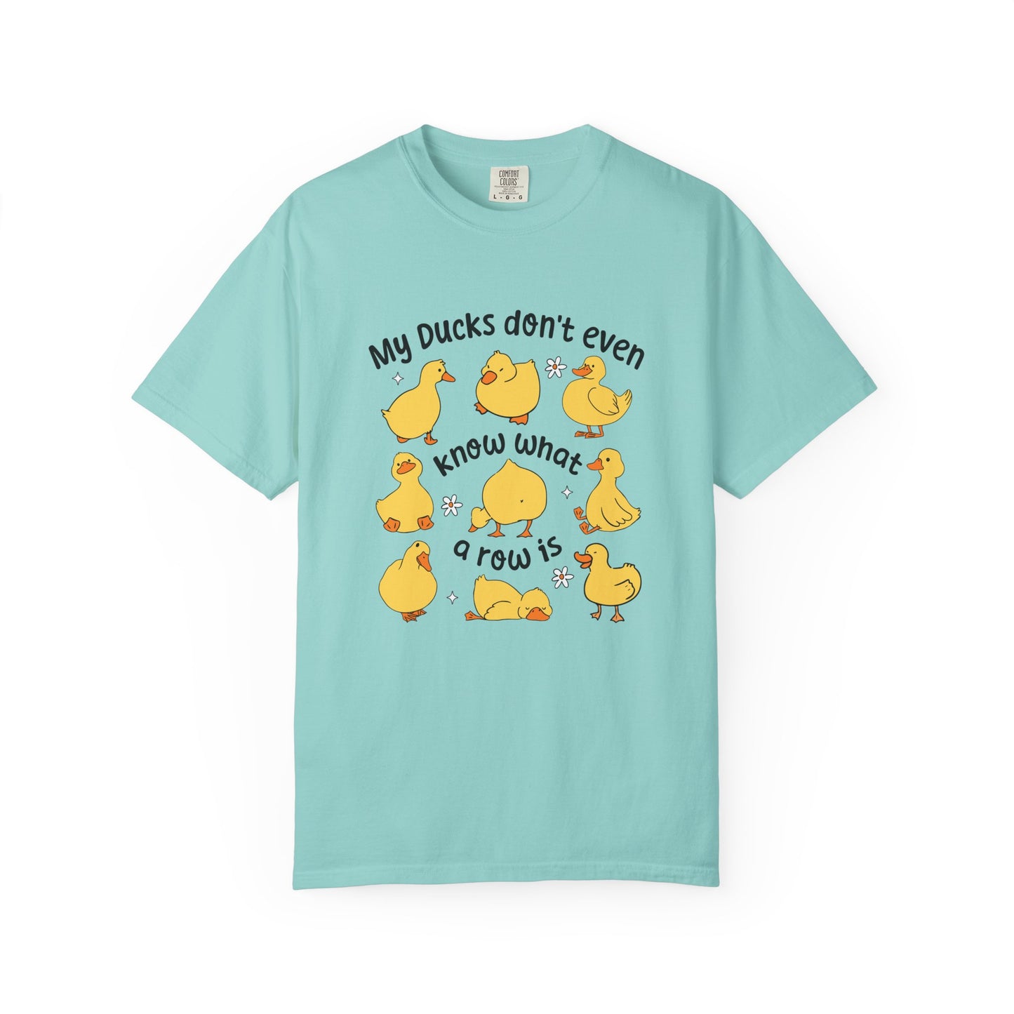 My ducks don't even know what row is funny Unisex Garment-Dyed T-Shirt - Casual Vintage Style for Everyday Wear