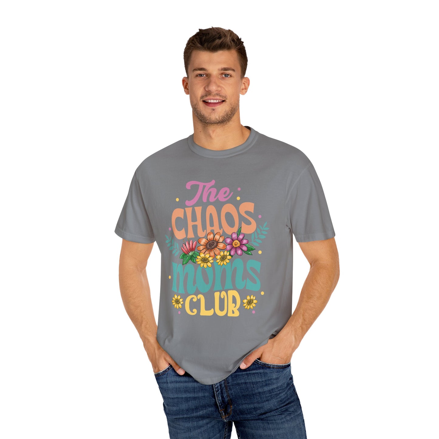 The chaos mom club Unisex Garment-Dyed T-Shirt - Casual Vintage Style for Everyday Wear