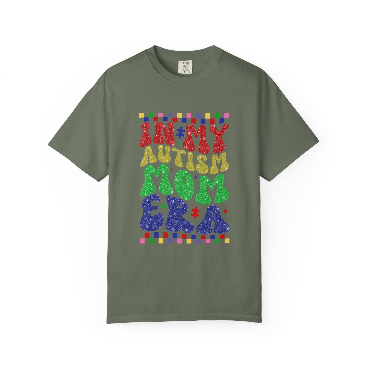 In my autism mom era club Unisex Garment-Dyed T-Shirt - Casual Vintage Style for Everyday Wear