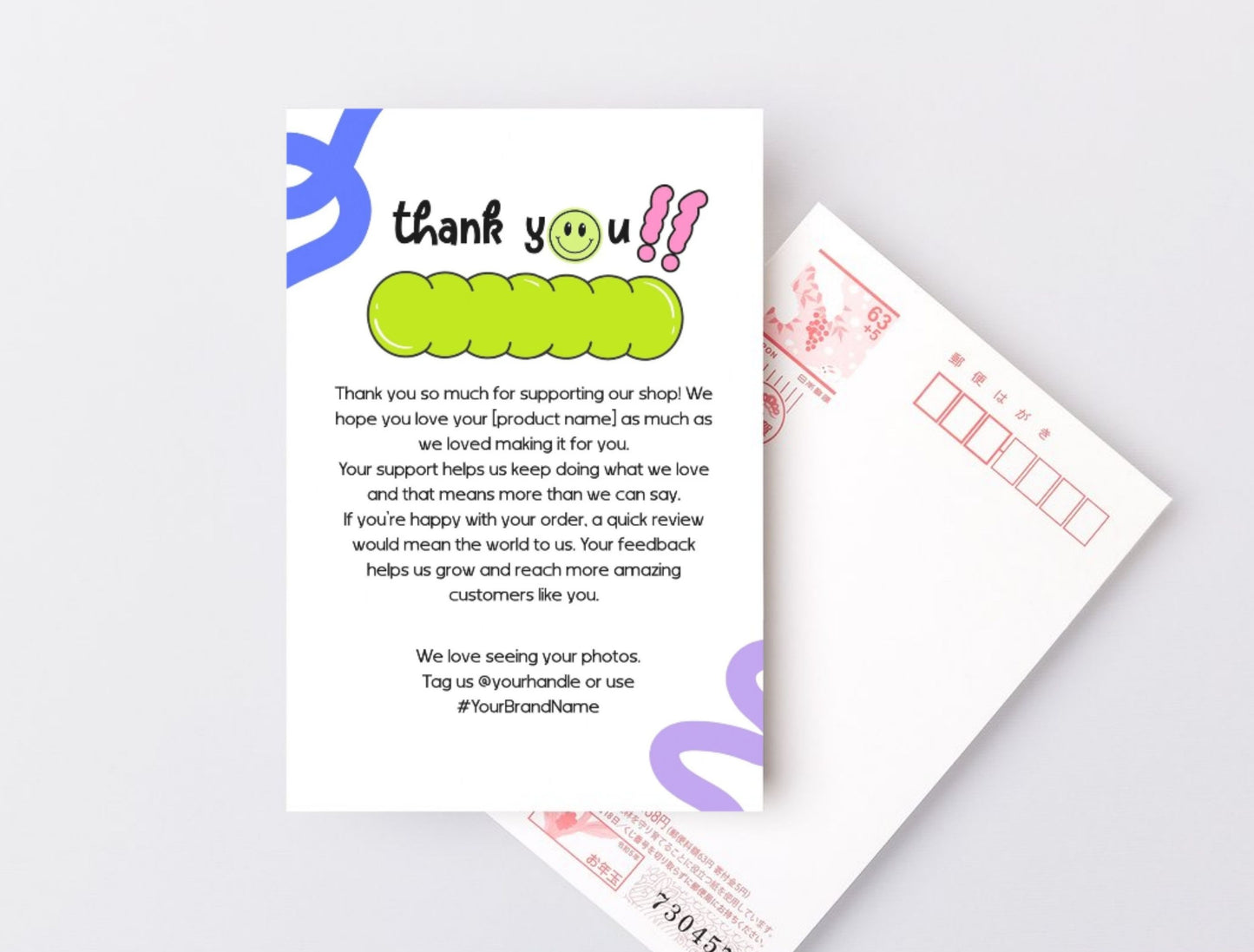 Small Business Printable Kit Canva Templates – Thank You Card, Loyalty Card, Gift Certificate, QR Code Payment Glowaves Theme