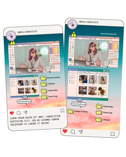 Window Screen Social Media Instagram Reels Post Editable Canva Templates