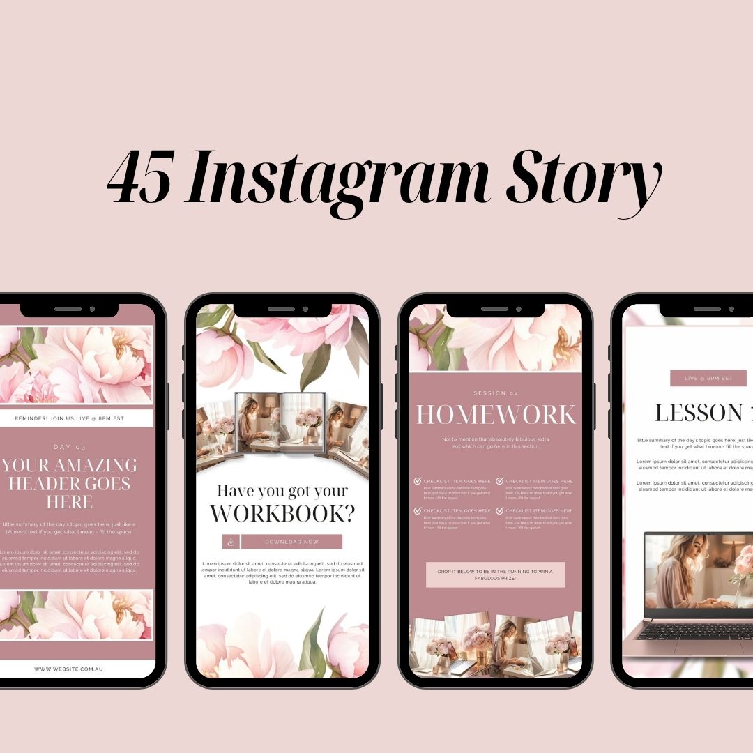 70 Faceless Reels Marketing Kit Instagram Social Media Posts