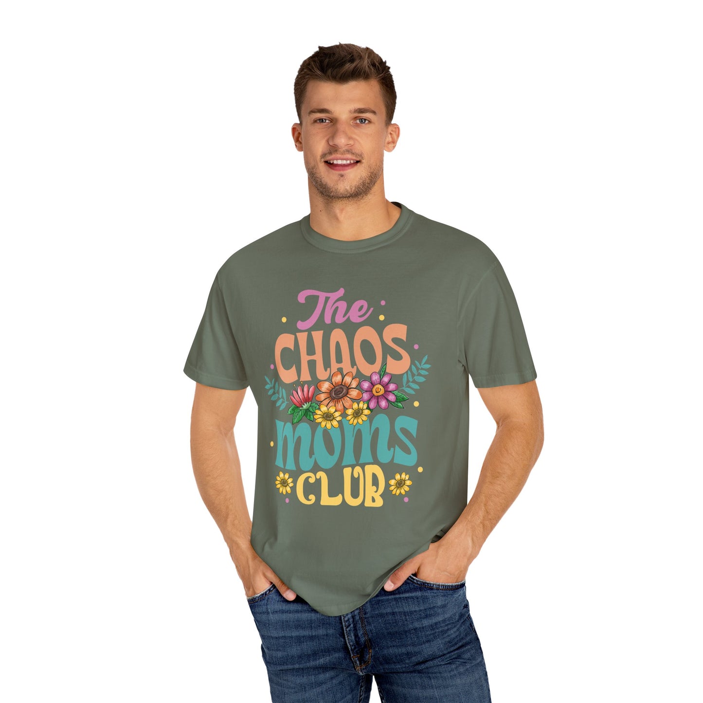 The chaos mom club Unisex Garment-Dyed T-Shirt - Casual Vintage Style for Everyday Wear