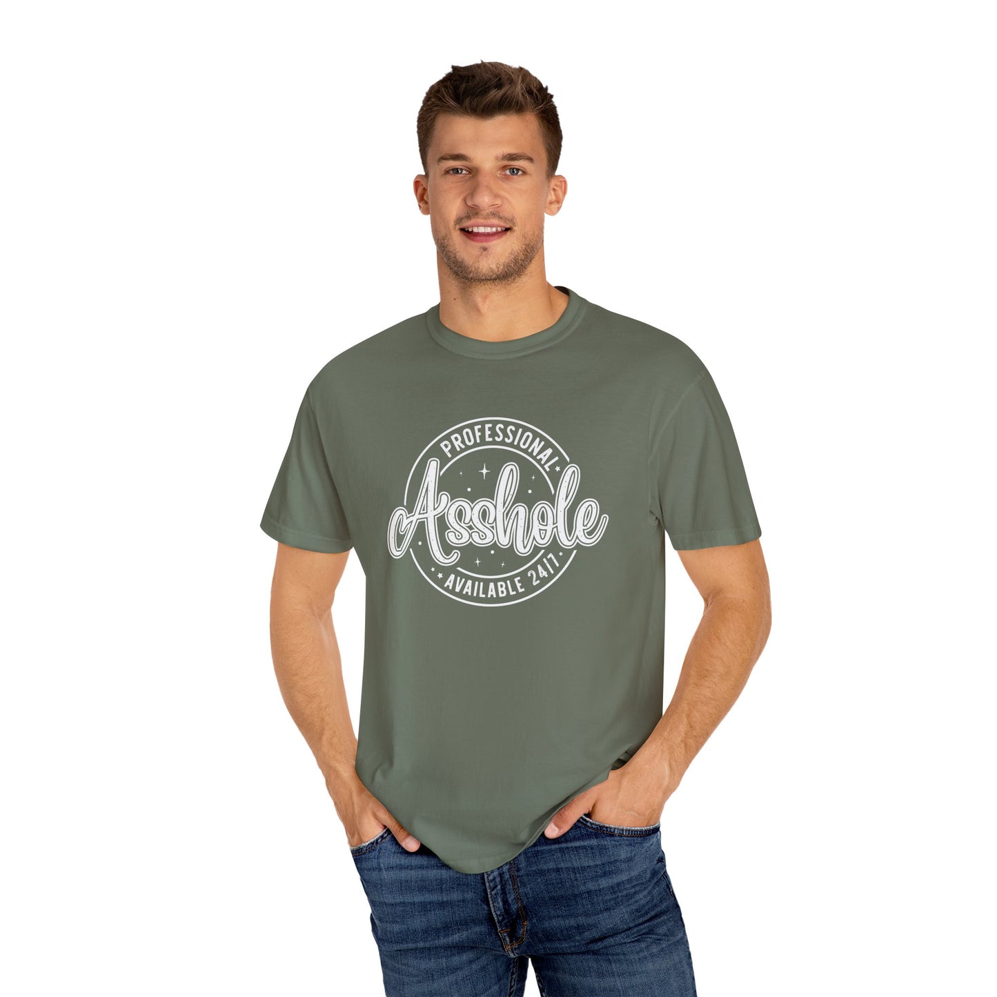 Professional asshole Unisex Garment-Dyed T-Shirt - Casual Vintage Style for Everyday Wear