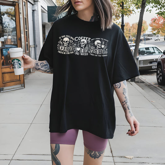 Funny Coffee Skeleton Unisex Comfort garment-dyed heavyweight t-shirt