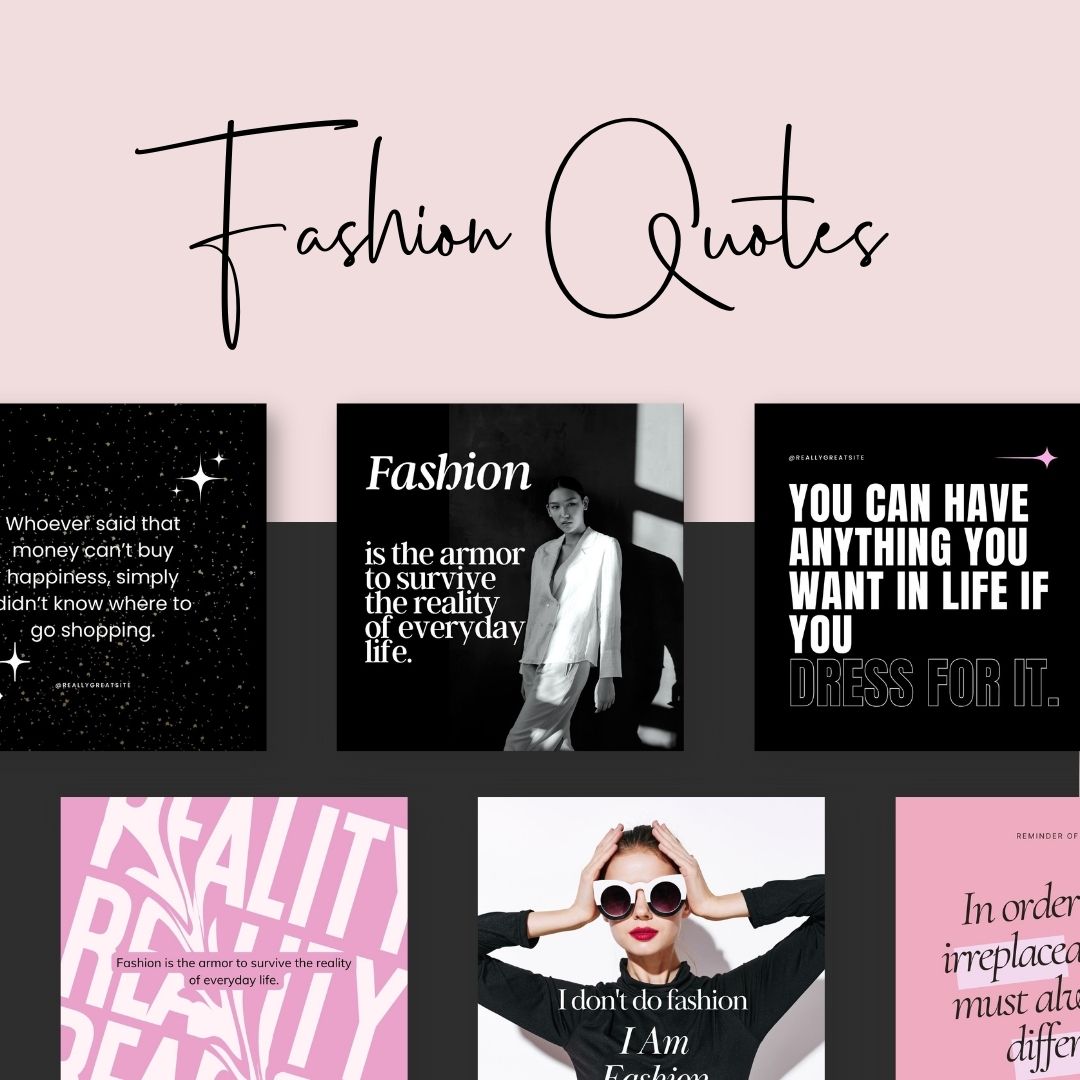600 BlackPink Fashion Social Media Instagram, Clothing business brand, Editable Canva Templates