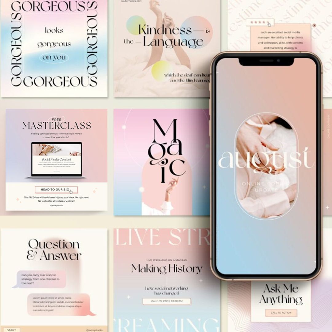 Instagram Posts Using This Pastel Brand Style Theme