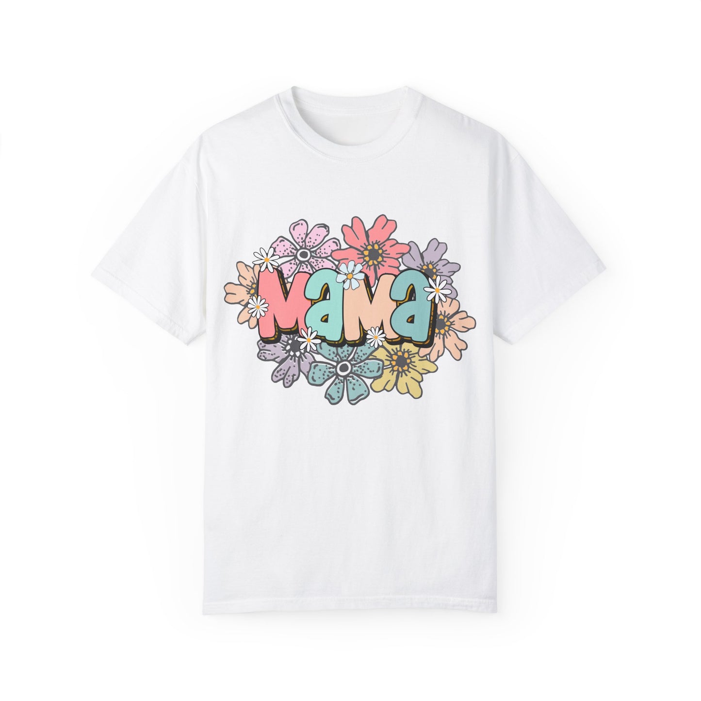 Mama Unisex Garment-Dyed T-Shirt - Casual Vintage Style for Everyday Wear